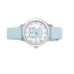 Reloj analógico New Muffin de acero con correa de piel azul - Imagen 2