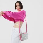 Bandolera Kaos Mini beige y fucsia - Imagen 3