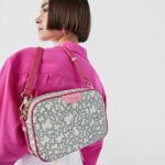 Bandolera Kaos Mini beige y fucsia - Imagen 5