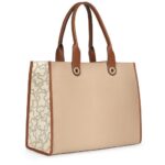 Shopping grande Amaya Kaos Icon marrón y beige - Imagen 2