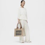 Shopping grande Amaya Kaos Icon marrón y beige - Imagen 4