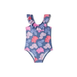 Bañador integral de niña Aqua azul marino