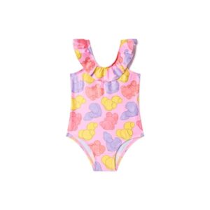 Bañador integral de niña Aqua rosa