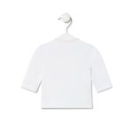 Camiseta de bebé cruzada lisa blanca - Imagen 2