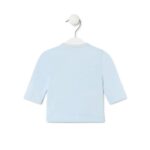 Camiseta de bebé cruzada lisa celeste - Imagen 2