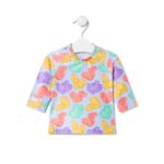 Camiseta de playa manga larga Aqua celeste