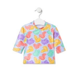 Camiseta de playa manga larga Aqua celeste