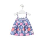 Vestido de tirantes de niña Aqua azul marino - Imagen 2