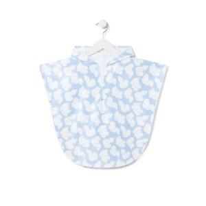 Poncho de playa Aqua azul celeste