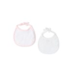 Set de baberos bebé bordados rosa - Imagen 2