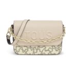 Bandolera mediana Chain negra y beige Kaos Icon