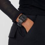 Reloj analógico de acero IP negro con zirconitas Gleam Fresh - Imagen 5
