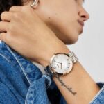 Reloj analógico con brazalete de acero y acero IPRG rosado S-Band - Imagen 6