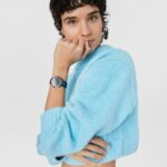 Reloj analógico con brazalete de acero IP azul y acero IPRG rosado S-Band - Imagen 4