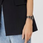 Reloj analógico con brazalete de acero IP gris y acero IPRG rosado S-Band - Imagen 5