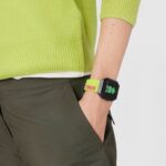 Reloj smartwatch con correa de nylon y correa de silicona verde B-Connect - Imagen 5