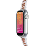Reloj smartwatch con correa de nylon y correa de silicona rosa T-Band - Imagen 2
