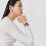 Reloj smartwatch con correa de nylon y correa de silicona rosa T-Band - Imagen 4