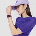 Reloj smartwatch con correa de nylon y correa de silicona fucsia T-Band - Imagen 6