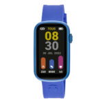 Reloj smartwatch con correa de nylon y correa de silicona azul T-Band - Imagen 2