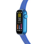 Reloj smartwatch con correa de nylon y correa de silicona azul T-Band - Imagen 3