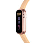 Reloj smartwatch con correa de nylon y correa de silicona rosa palo T-Band - Imagen 2