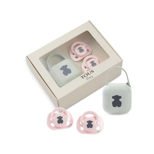 295825202_00 Pack 2 chupetes Bear Rosa - Imagen 1