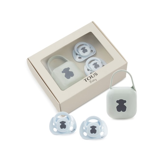 295825203_00 Pack 2 chupetes Bear Azul Celeste - Imagen 1