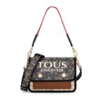 Bandolera pequeña Audree negra y beige Kaos Icon