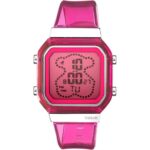 Reloj digital de policarbonato fucsia y acero D-BEAR Fresh