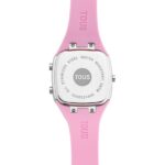 Reloj digital con correa de silicona en color rosa y caja de acero TOUS B-Time - Imagen 3