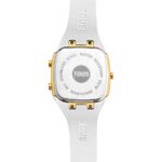 Reloj digital con correa de silicona en color blanco y caja de acero IPG dorado TOUS B-Time - Imagen 3