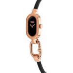 Reloj analógico con brazalete de acero IP negro y caja de acero IPRG rosado TOUS Hold Oval - Imagen 2