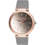 Reloj analógico con brazalete de acero y caja de aluminio en color IPRG rosado TOUS S-Mesh Mirror