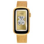 Reloj smartwatch con brazalete acero IPG dorado y caja de aluminio en color IPG dorado TOUS T-Band Mesh