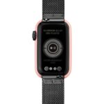Reloj smartwatch con brazalete de acero IP gris y caja de aluminio en color IPRG rosado TOUS T-Band Mesh - Imagen 3