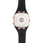 Reloj digital con correa de silicona en color negro y caja de acero IPRG rosado TOUS B-Time - Imagen 3