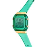 Reloj digital de policarbonato menta y acero IPG dorado D-BEAR Fresh - Imagen 2