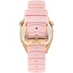 Reloj gmt automático con correa de silicona rosa, caja de acero IPRG rosa y esfera de nácar TOUS Now - Imagen 4