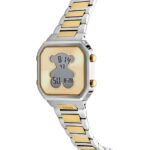 Reloj digital con brazalete de acero SS y acero IPG dorado D-BEAR - Imagen 2
