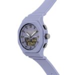 Reloj analógico/digital de acero IP lila con brazalete de nylon lila Bet - Imagen 2