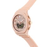 Reloj analógico/digital de acero IPRG nude con brazalete de nylon rosa Bet - Imagen 2