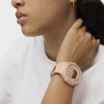 Reloj analógico/digital de acero IPRG nude con brazalete de nylon rosa Bet - Imagen 4