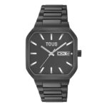 Reloj analógico con brazalete acero IP negro Lit