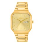 Reloj analógico con brazalete acero IPG dorado Lit