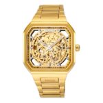 Reloj analógico automático con brazalete de acero IPG dorado D-Bear Now