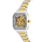 Reloj analógico automático con brazalete de acero IPG dorado y acero D-Bear Now - Imagen 2