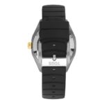 Reloj analógico automático con caja de acero IPG dorado y brazalete de silicona negra TOUS Now - Imagen 3