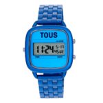 Reloj digital con brazalete de aluminio en color azul D-Logo