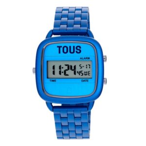 Reloj digital con brazalete de aluminio en color azul D-Logo